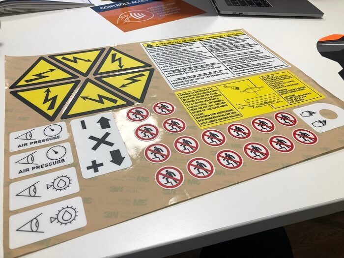 SERIG - planche adhésifs techniques de sécurité